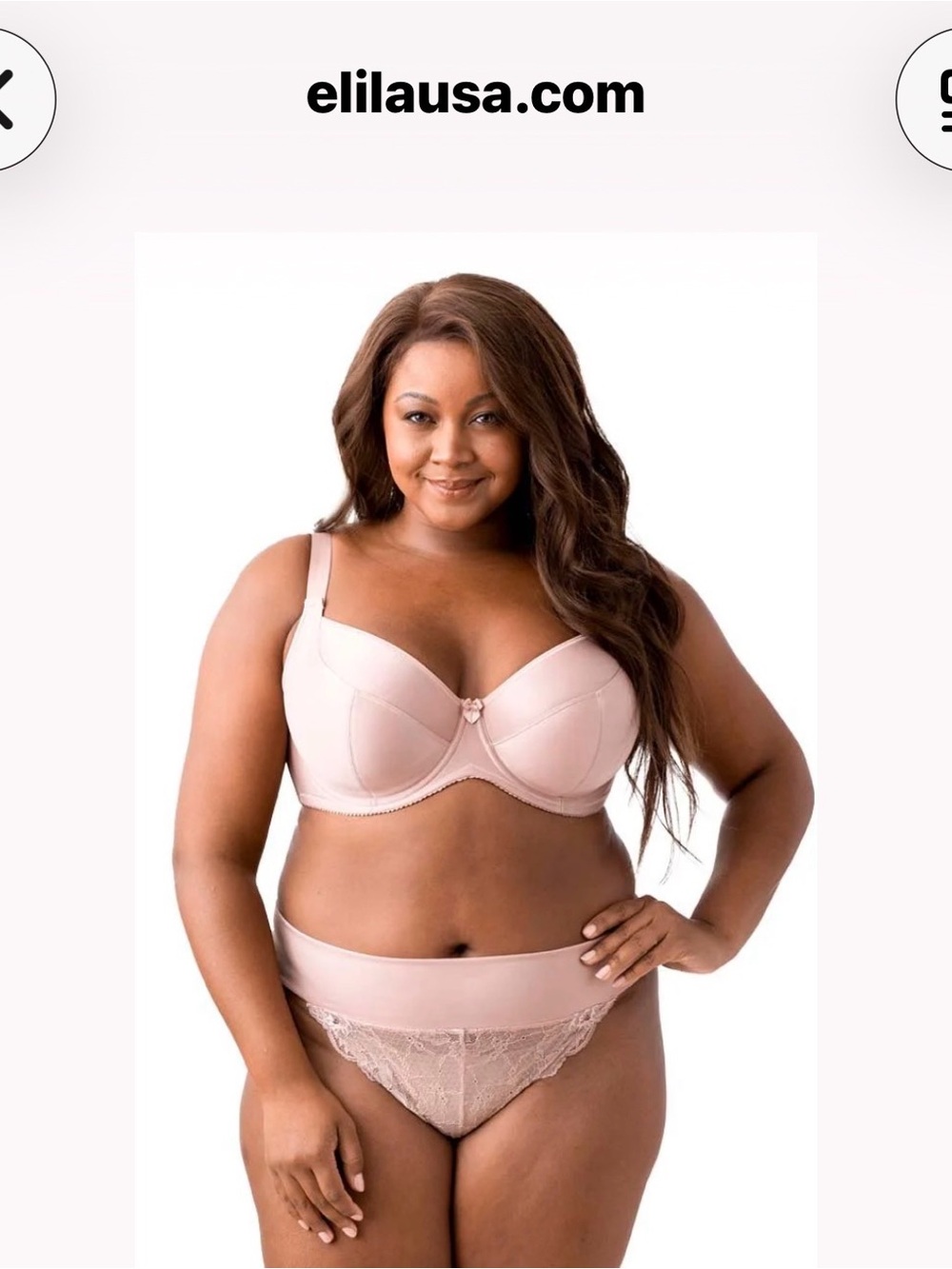 Elila Simple Curves 42I Dusty Rose Underwire Balcony Bra 2818